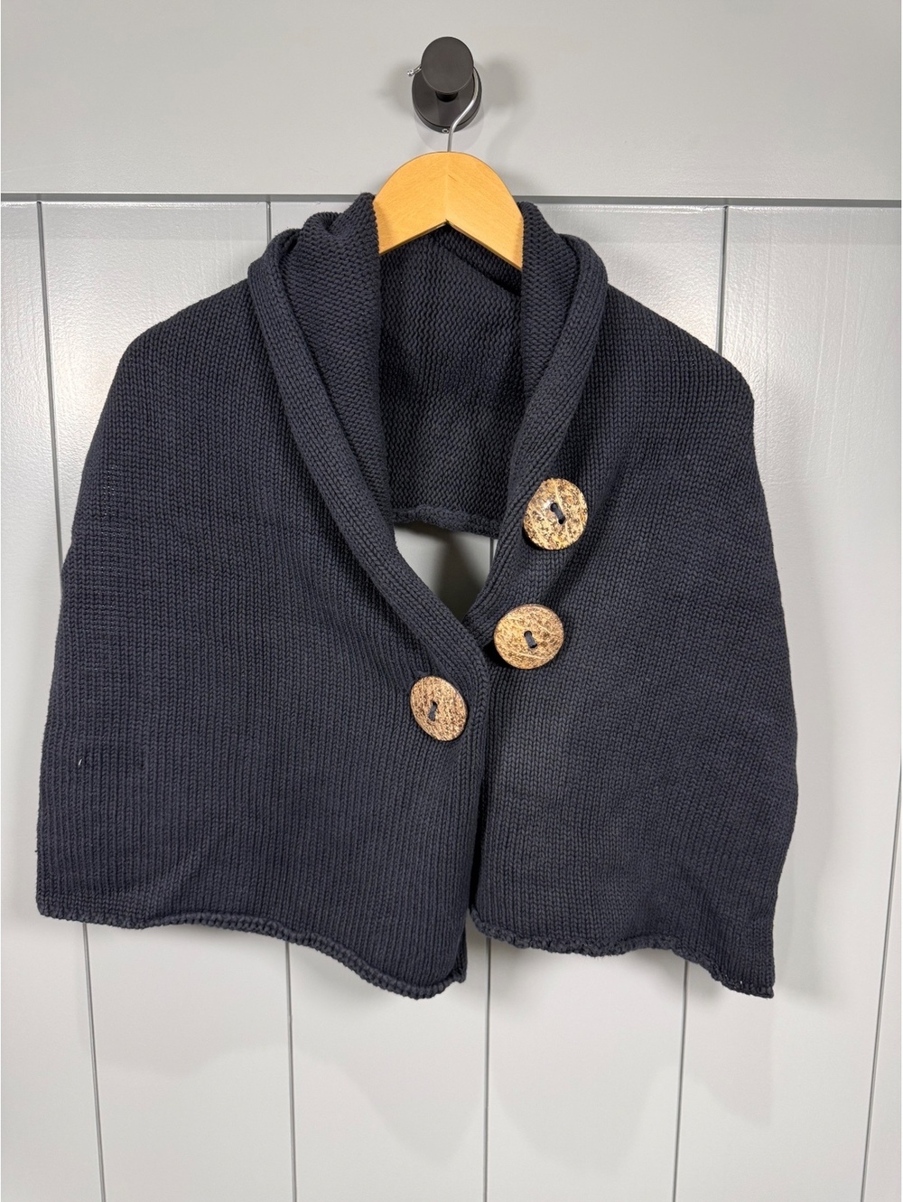 Avalin Blue 100% Cotton Knit Nantucket Cape Shrug coastal grandma